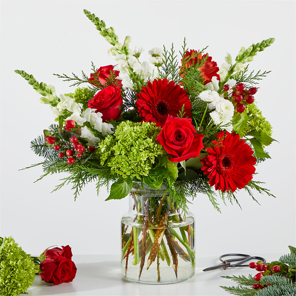 Merry Moment Bouquet – A Florist Original – Still Blooming, Santa Fe TX