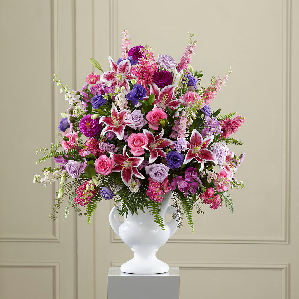 Peaceful Tribute Arrangement – Still Blooming, Santa Fe TX