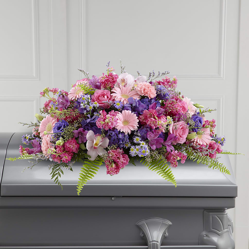 Glorious Garden Casket Spray – Still Blooming, Santa Fe TX