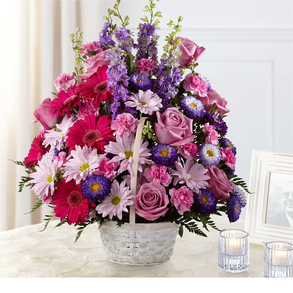 Pastel Peace Basket – Still Blooming, Santa Fe TX