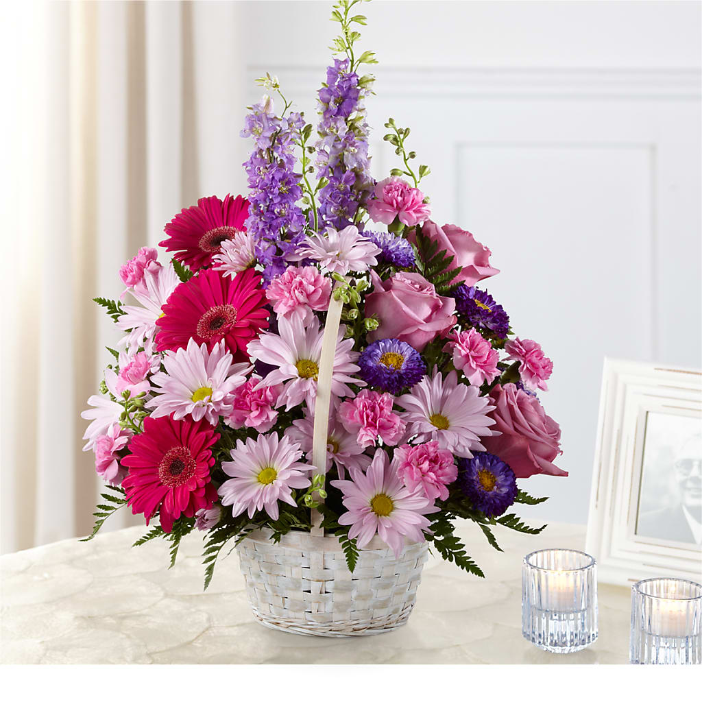 Pastel Peace Basket – Still Blooming, Santa Fe TX