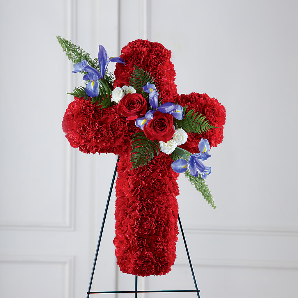 Faithful Hero Floral Cross – Still Blooming, Santa Fe TX