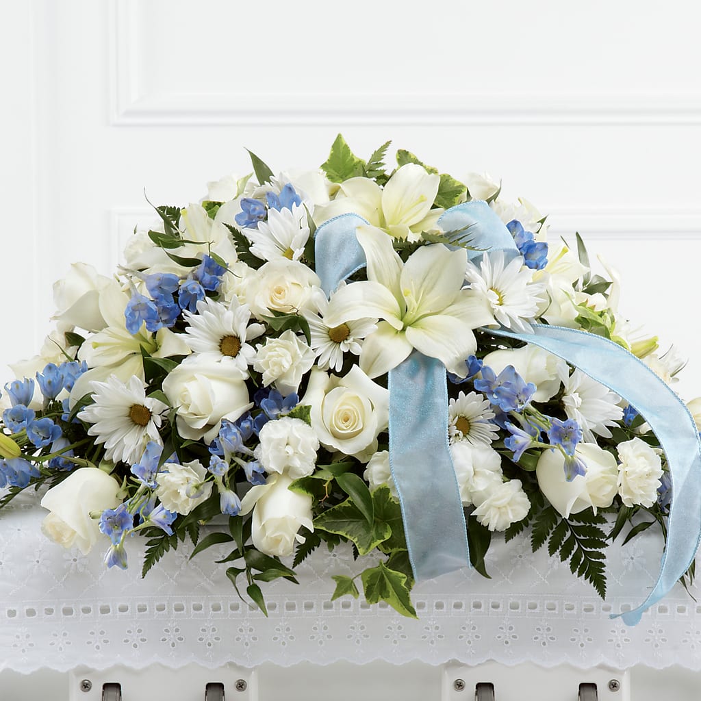 Tender Treasure Casket Spray – Still Blooming, Santa Fe TX