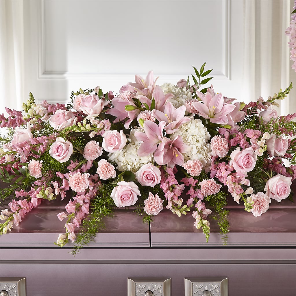 Life & Remembrance Casket Spray – Still Blooming, Santa Fe TX