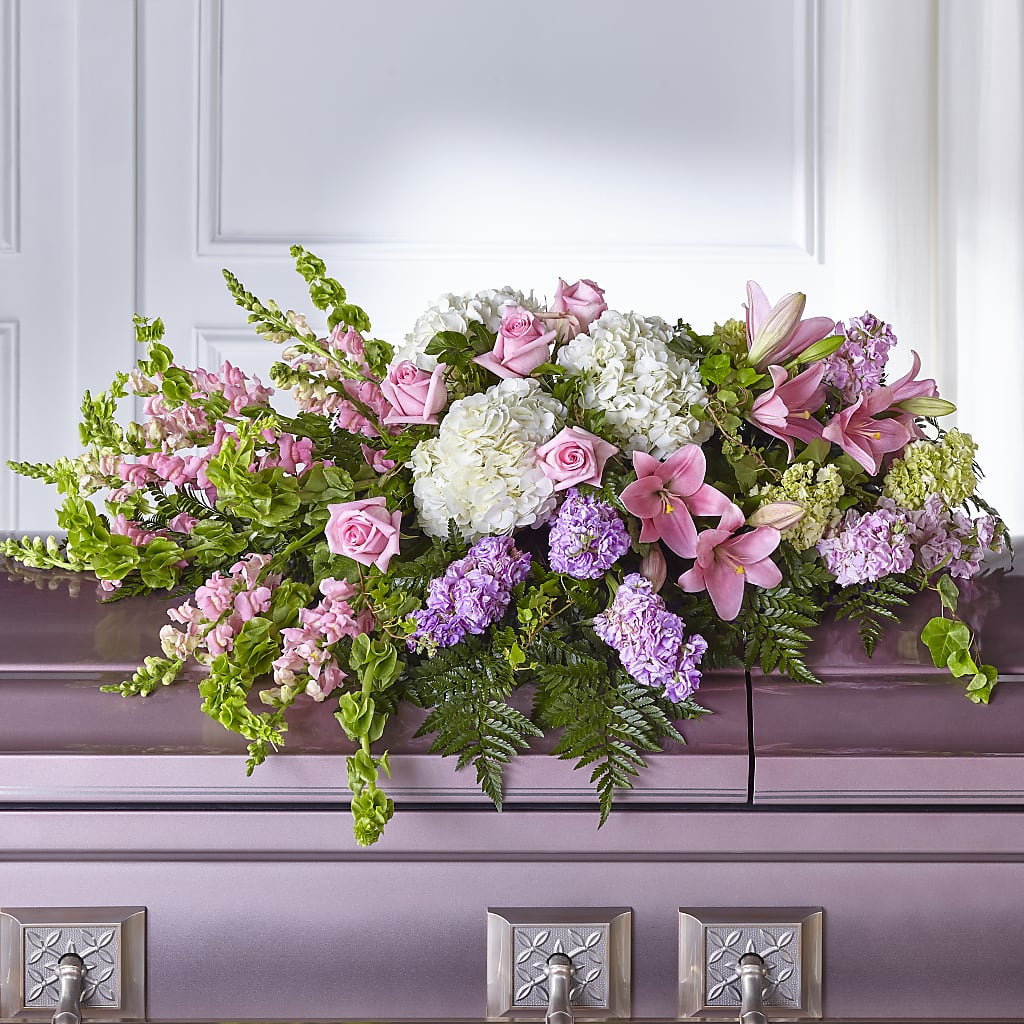 Life's Gratitude Casket Spray – Still Blooming, Santa Fe TX