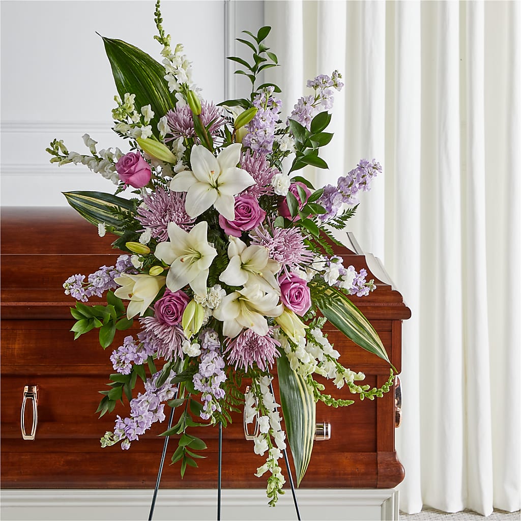 Grateful Hearts Standing Spray – Still Blooming, Santa Fe TX