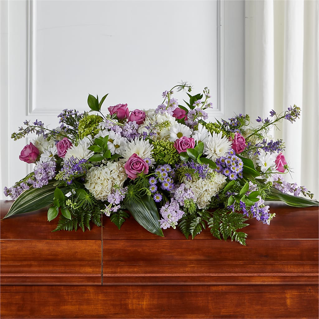 Meadows of Serenity Casket Spray – Still Blooming, Santa Fe TX