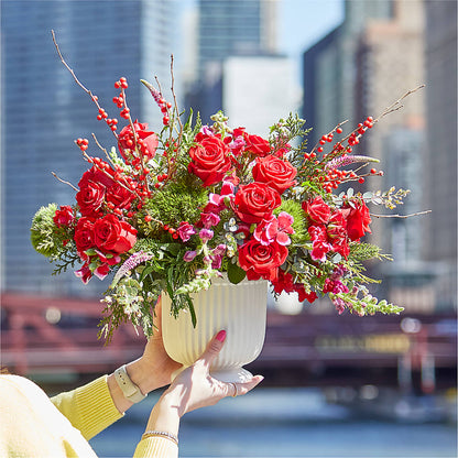Big Red Bow Bouquet –  Still Blooming, Santa Fe TX