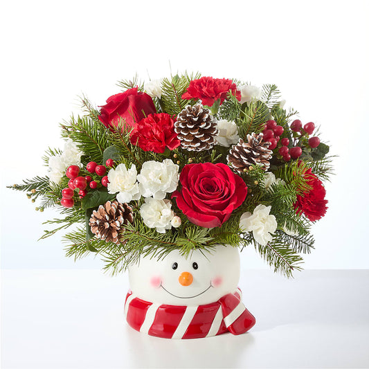 Jolly Snowman Bouquet –  Still Blooming, Santa Fe TX