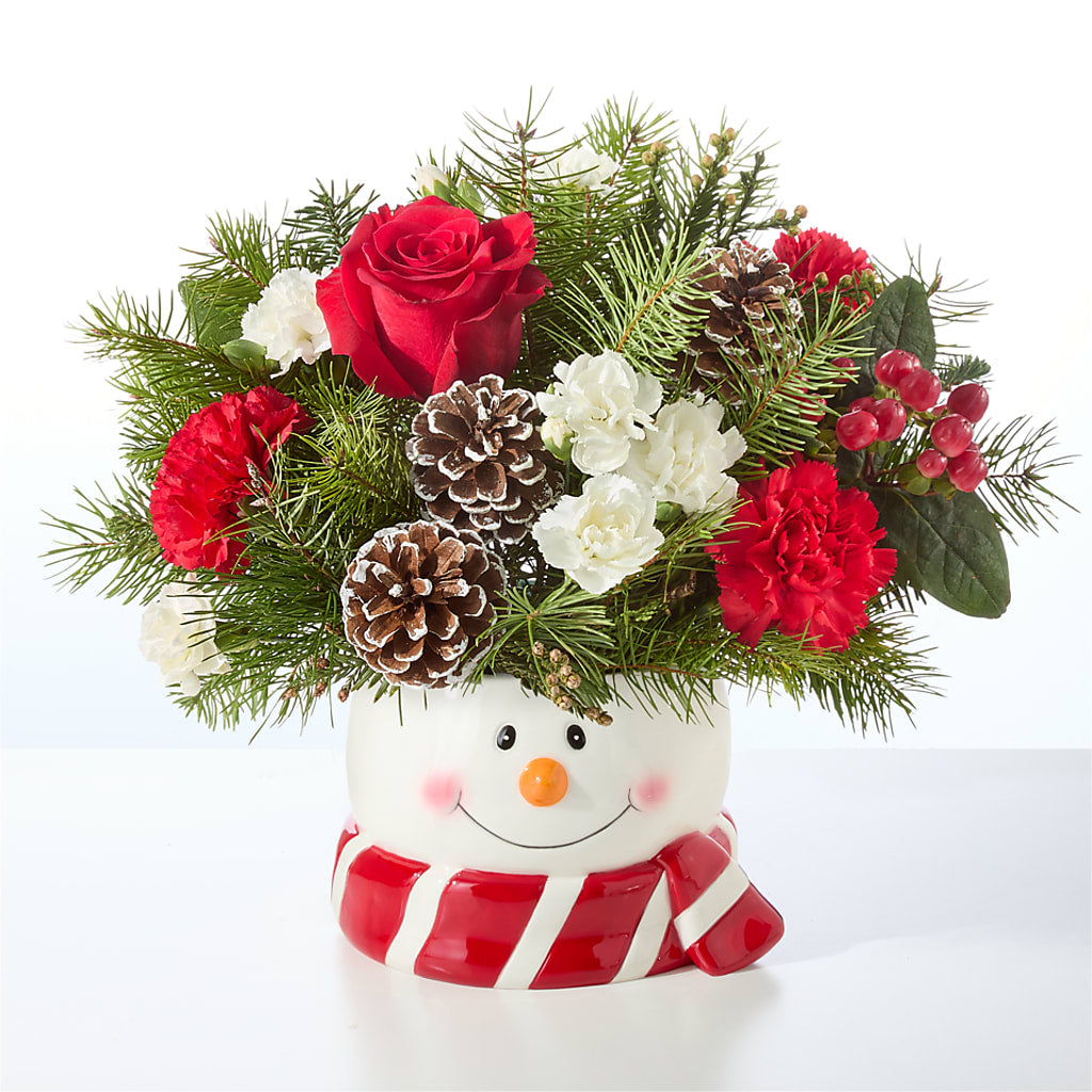 Jolly Snowman Bouquet –  Still Blooming, Santa Fe TX