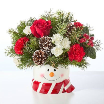 Jolly Snowman Bouquet –  Still Blooming, Santa Fe TX