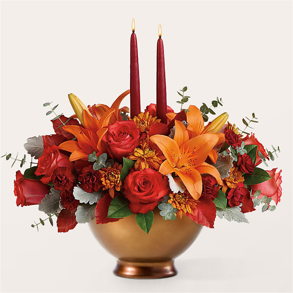 Fruits of Fall Centerpiece –  Still Blooming, Santa Fe TX