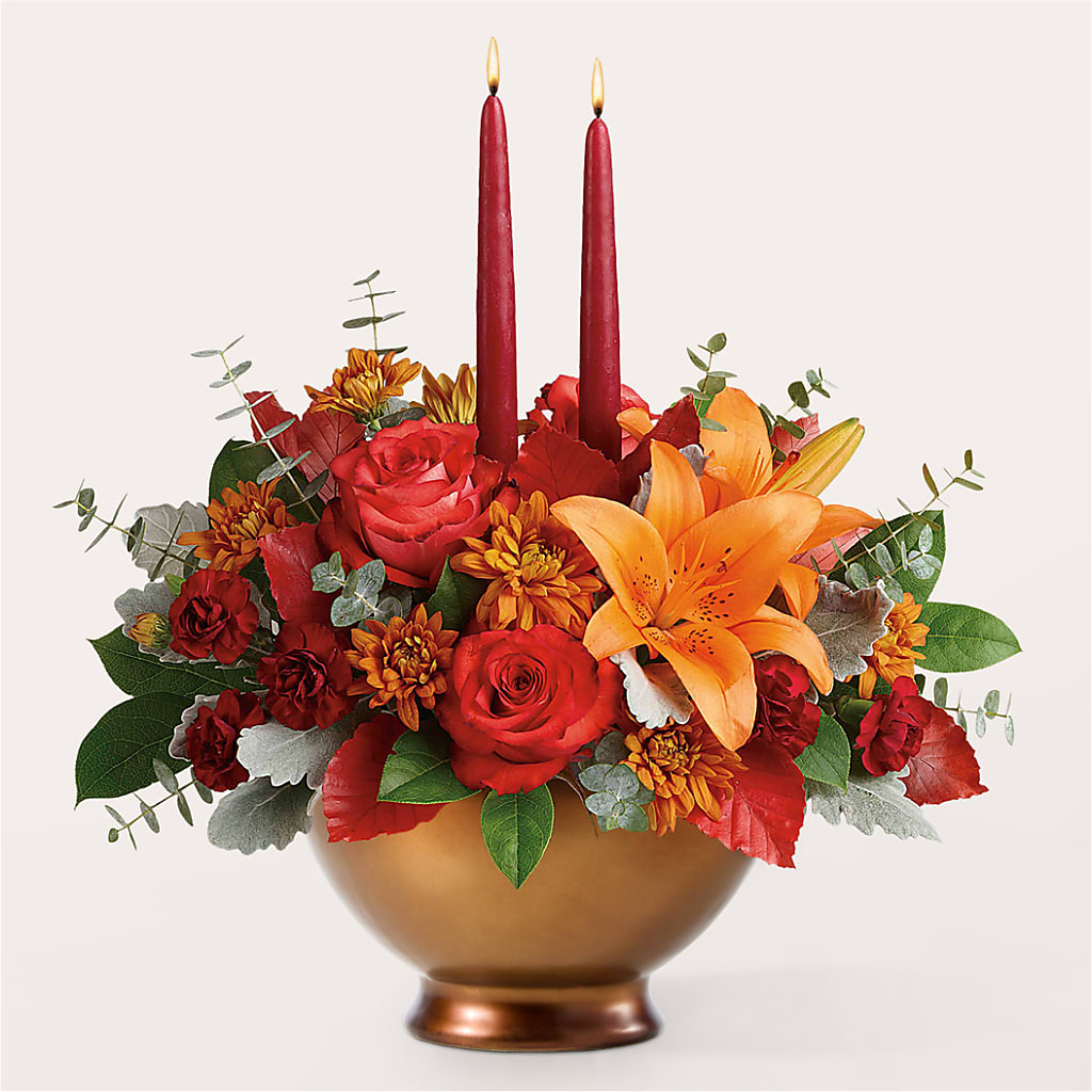 Fruits of Fall Centerpiece –  Still Blooming, Santa Fe TX