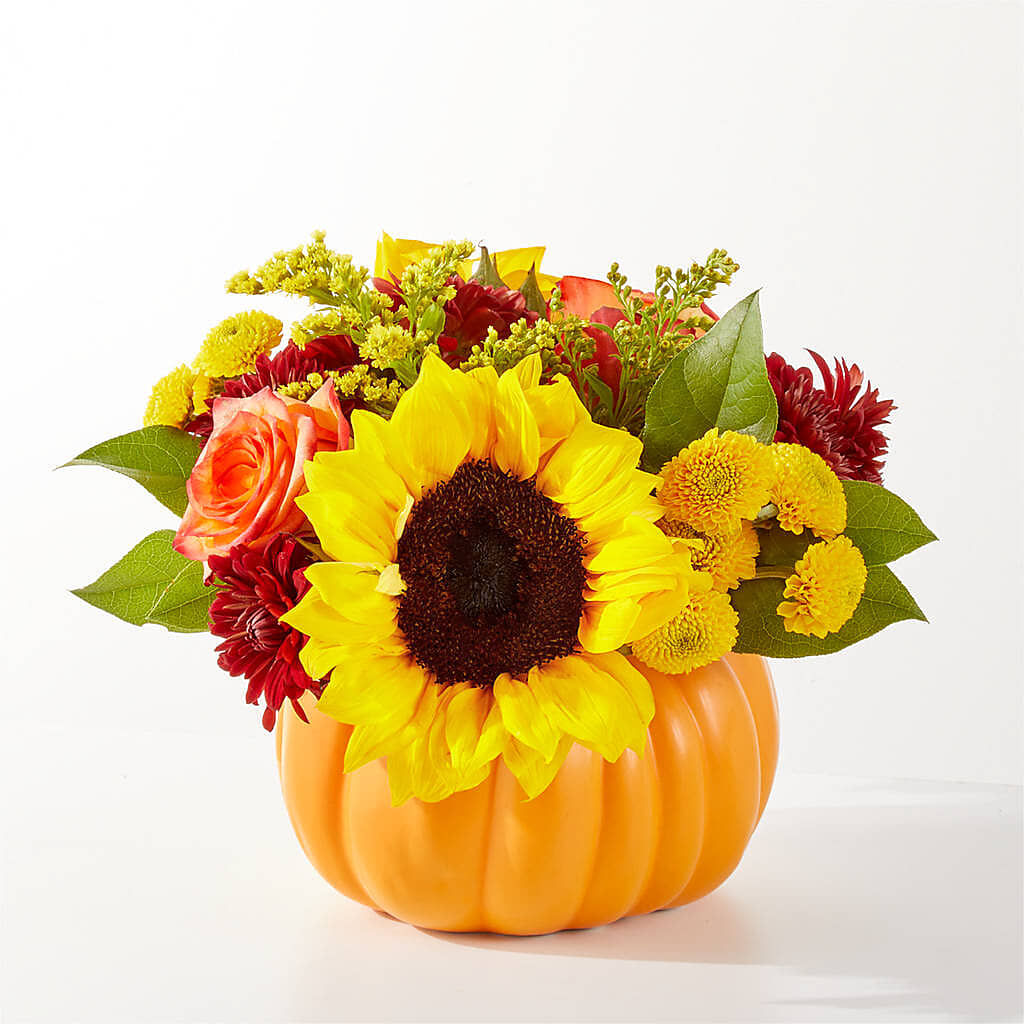 Golden Gourd Pumpkin Bouquet –  Still Blooming, Santa Fe TX