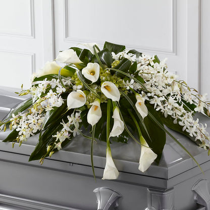 Angel Wings Casket Spray –  Still Blooming, Santa Fe TX