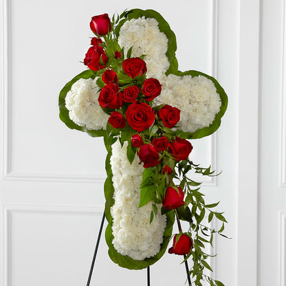 Floral Cross Easel –  Still Blooming, Santa Fe TX