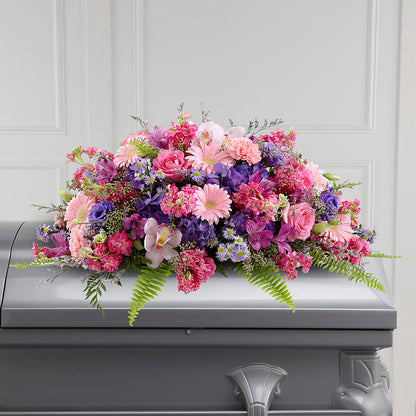 Glorious Garden Casket Spray –  Still Blooming, Santa Fe TX