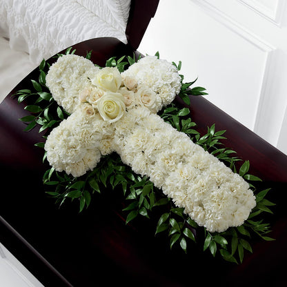 Peaceful Memories Casket Spray (Standard) –  Still Blooming, Santa Fe TX
