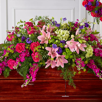 Radiant Tribute Casket Spray –  Still Blooming, Santa Fe TX