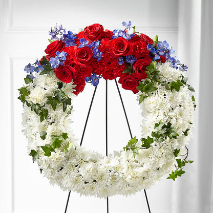 Patriotic Passion Wreath –  Still Blooming, Santa Fe TX