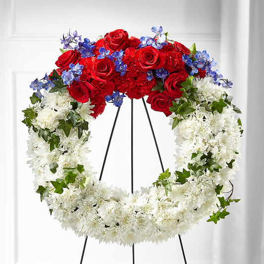Patriotic Passion Wreath –  Still Blooming, Santa Fe TX