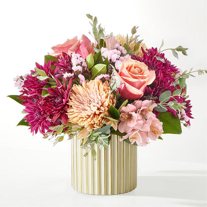 Berry Cobbler Bouquet with Ivory Vase –  Still Blooming, Santa Fe TX