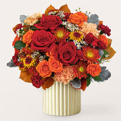 Merlot Bouquet with Ivory Vase –  Still Blooming, Santa Fe TX