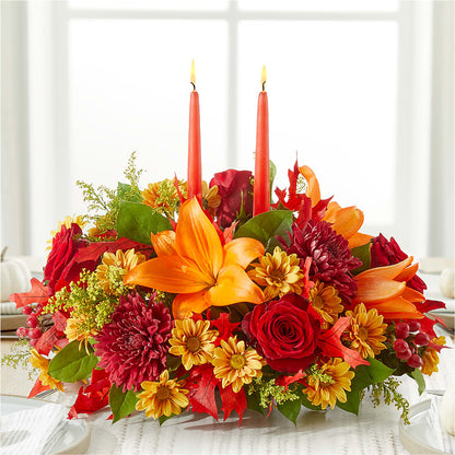 Autumn's Embrace Centerpiece –  Still Blooming, Santa Fe TX