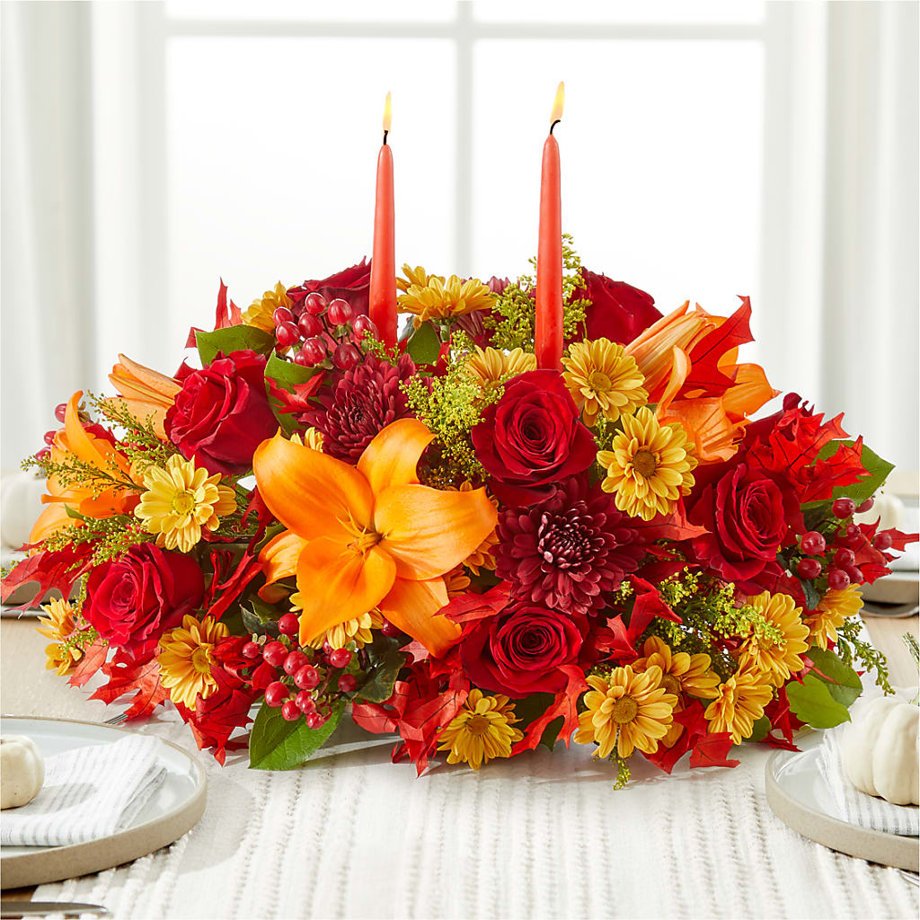 Autumn's Embrace Centerpiece –  Still Blooming, Santa Fe TX