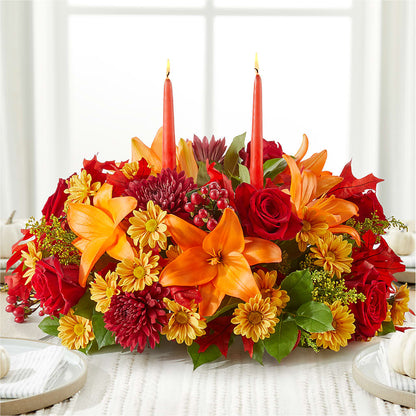Autumn's Embrace Centerpiece –  Still Blooming, Santa Fe TX