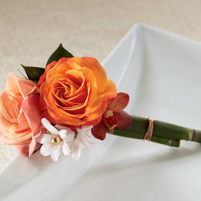 Sunset Dream Boutonniere –  Still Blooming, Santa Fe TX